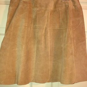 Suede miniskirt